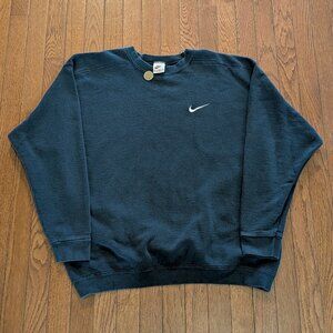 90's Nike Embroidered Swoosh Crewneck Made in USA - Size L